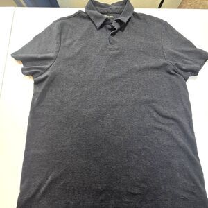 Men's Polo Shirt Banana Republic  SZ XXL Black/Gray Micro Striped Casual Leisure